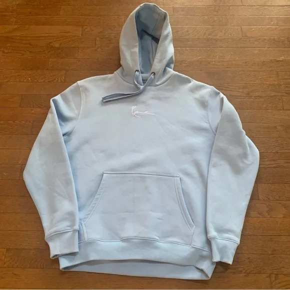 Karl Kani Signature Essential Pullover Hoodie | M | Light Blue NEW!! - Picture 10 of 14